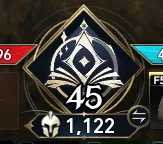 The level badge showing gear score: 1,122