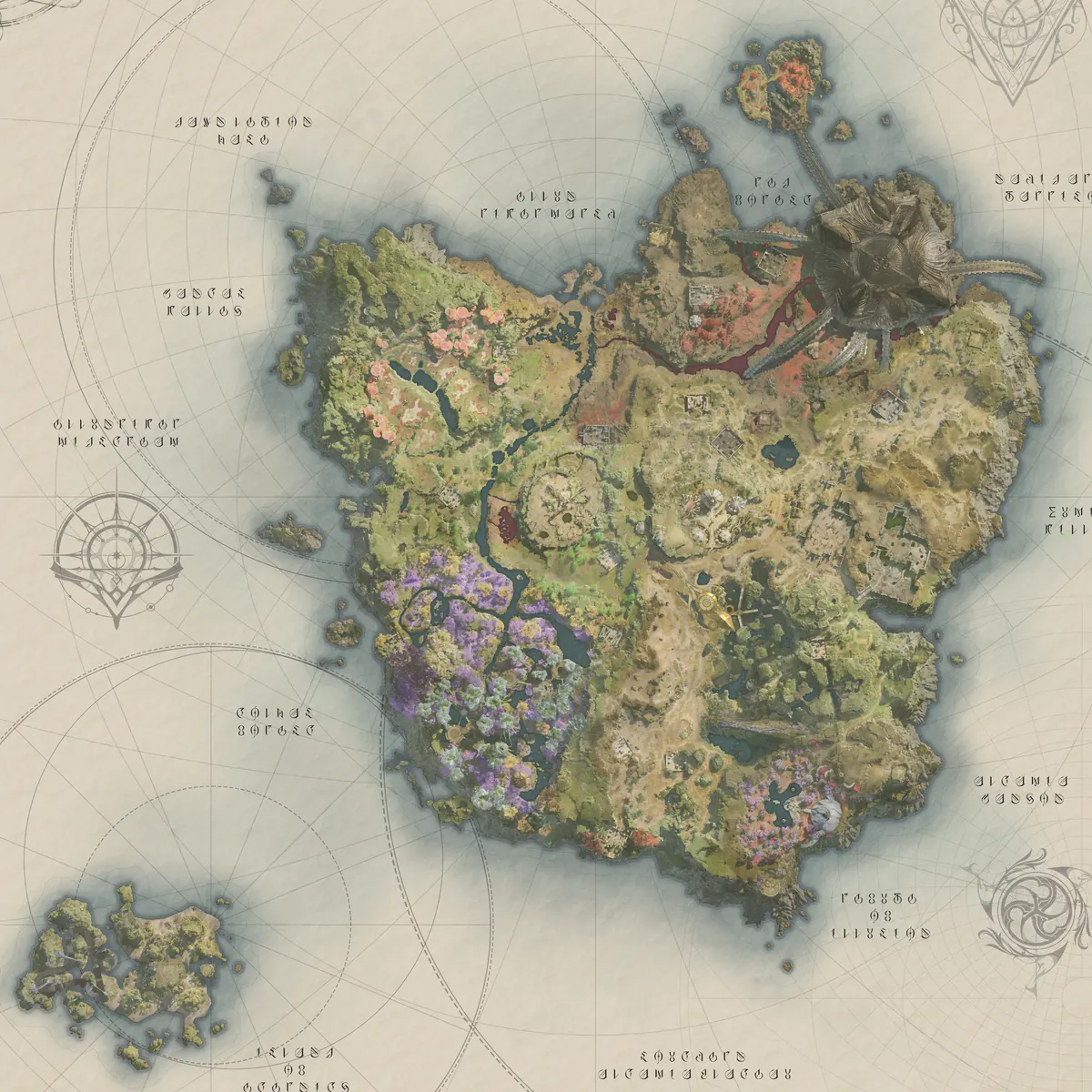Aion 2 Verteron map with all 560 feather locations