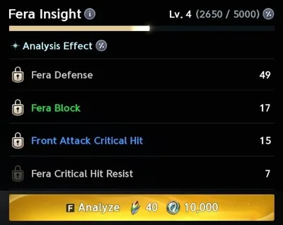Three slots locked: 40 Soul Crystals and 10,000 Kina